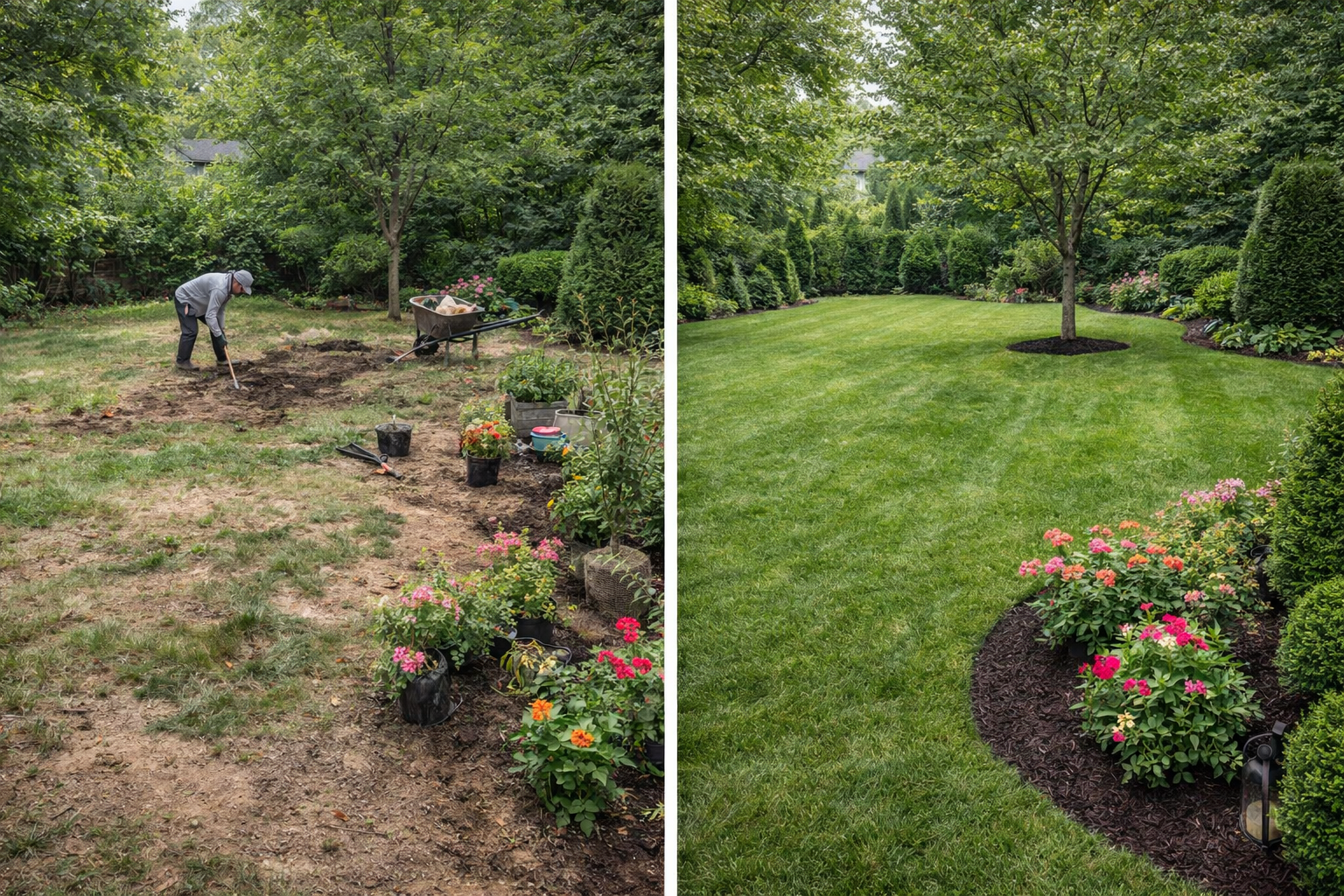 Giardino - Progettazione e realizzazione completa di giardino con sistemazione di spazi esterni